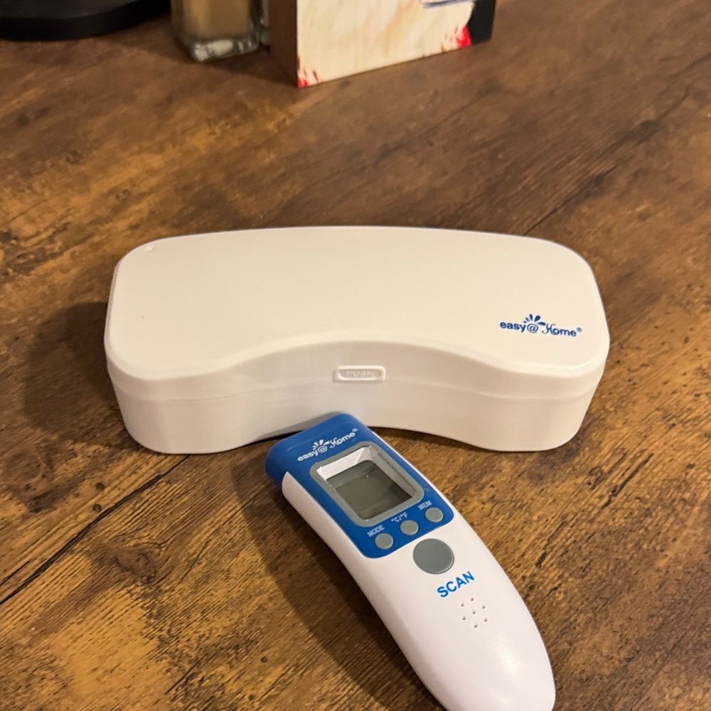 White and Blue Digital Thermometer